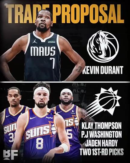 和歐文濃眉組三巨？美媒：獨(dú)行俠可用克萊+PJ+哈迪+倆首輪去換KD