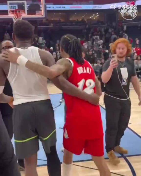 狼王&槍王惺惺相惜！華子賽后與莫蘭特相互致意！