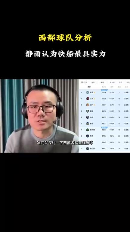徐靜雨分析西部戰(zhàn)力：雷霆火箭湖人勇士都有短板，快船看上去最完美戰(zhàn)力最強(qiáng)