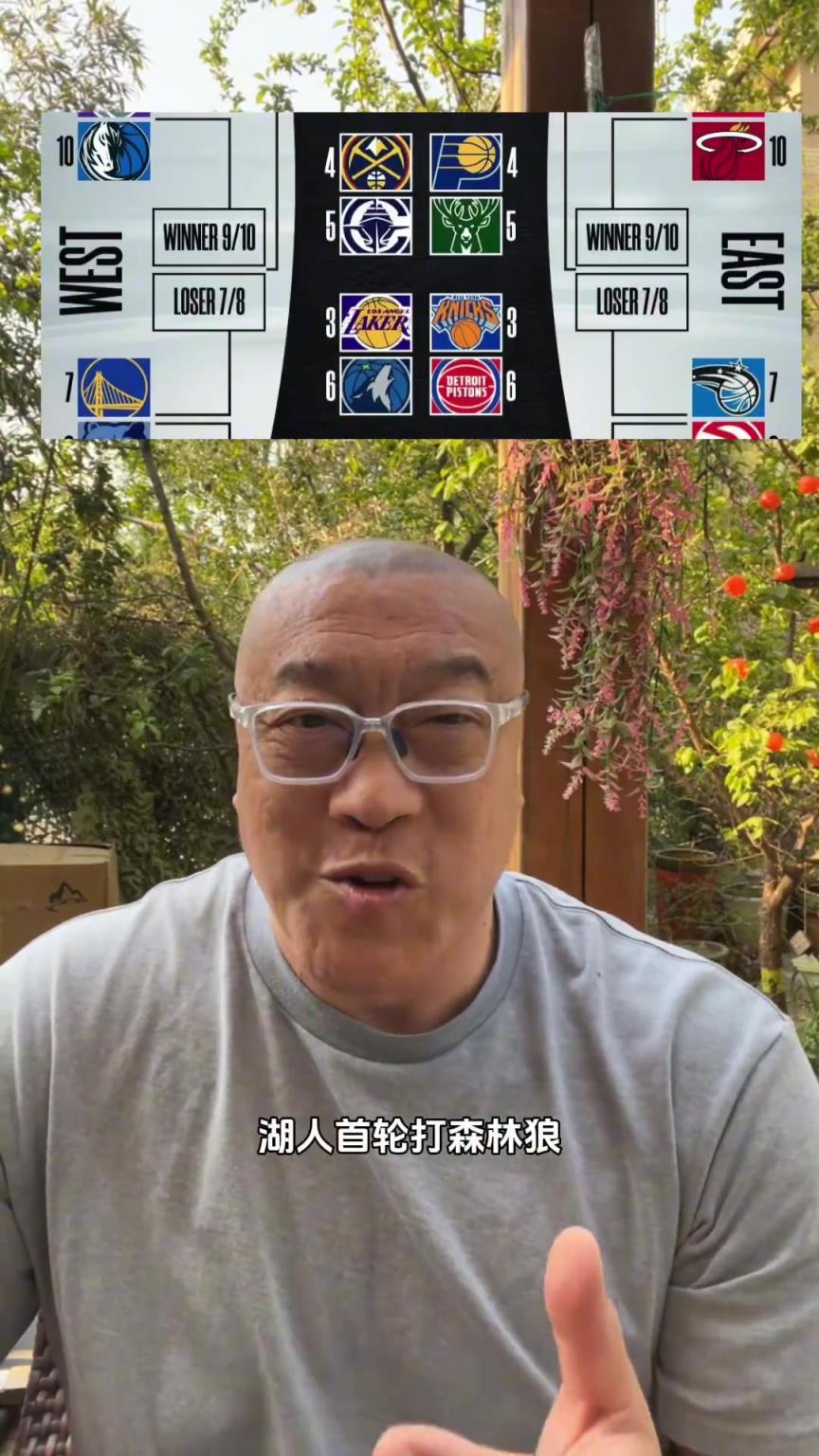 湖人打森林狼！馬?。褐灰獤|契奇像上賽季打戈貝爾那樣就行