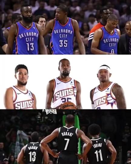 太陽三巨頭徹底失??？美媒：杜蘭特的三巨頭球隊(duì)總是一樣的結(jié)局？